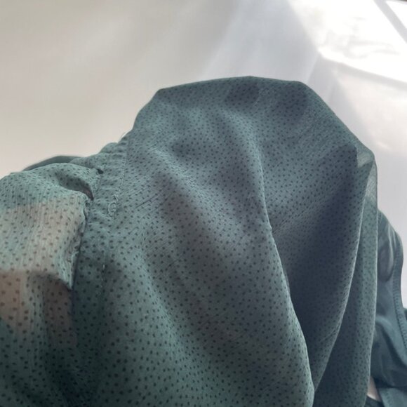 Abercrombie Fitch Large Chiffon Bodysuit Ruffle Coquette Romantic Forest Fairy - Picture 15 of 16